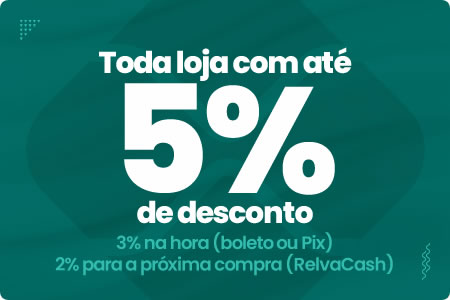 Toda loja com at 5% de desconto.