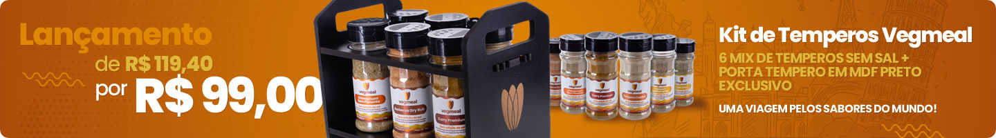 Kit de Temperos Vegmeal - Lanamento de R$ 119,40 por R$ 99,00 - Promoo de Lanamento - Poucas unidades